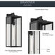 Branner 1 Light 24 inch Black Textured Outdoor Wall, Large